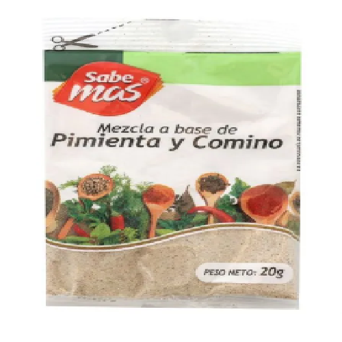 Especie Sabemas Pimienta y Comino En Polvo - 20 Gr